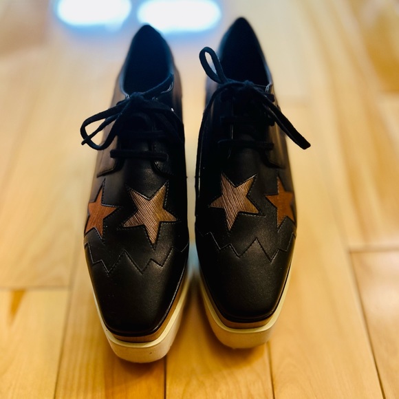 Stella McCartney black and bronze Elyse platform sneakers - Picture 4 of 13